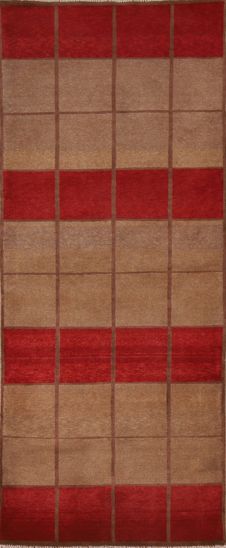 Geometric Gabbeh Kashkoli Oriental Runner Rug 3x8