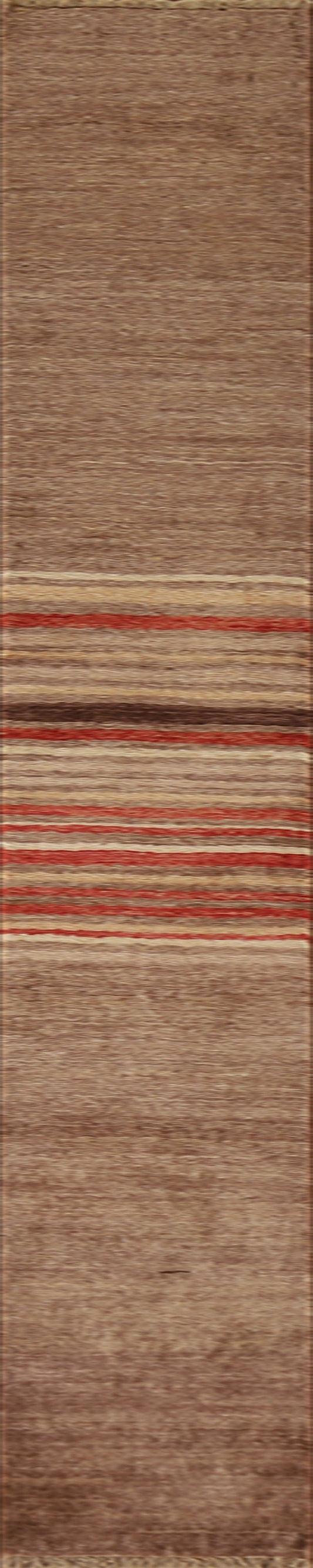 Brown Gabbeh Kashkoli Runner Rug 1x8