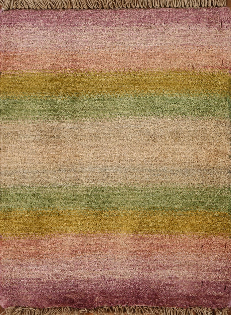 Striped Gabbeh Kashkoli Modern Rug 2x2