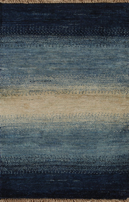 Striped Gabbeh Kashkoli Modern Rug 2x3