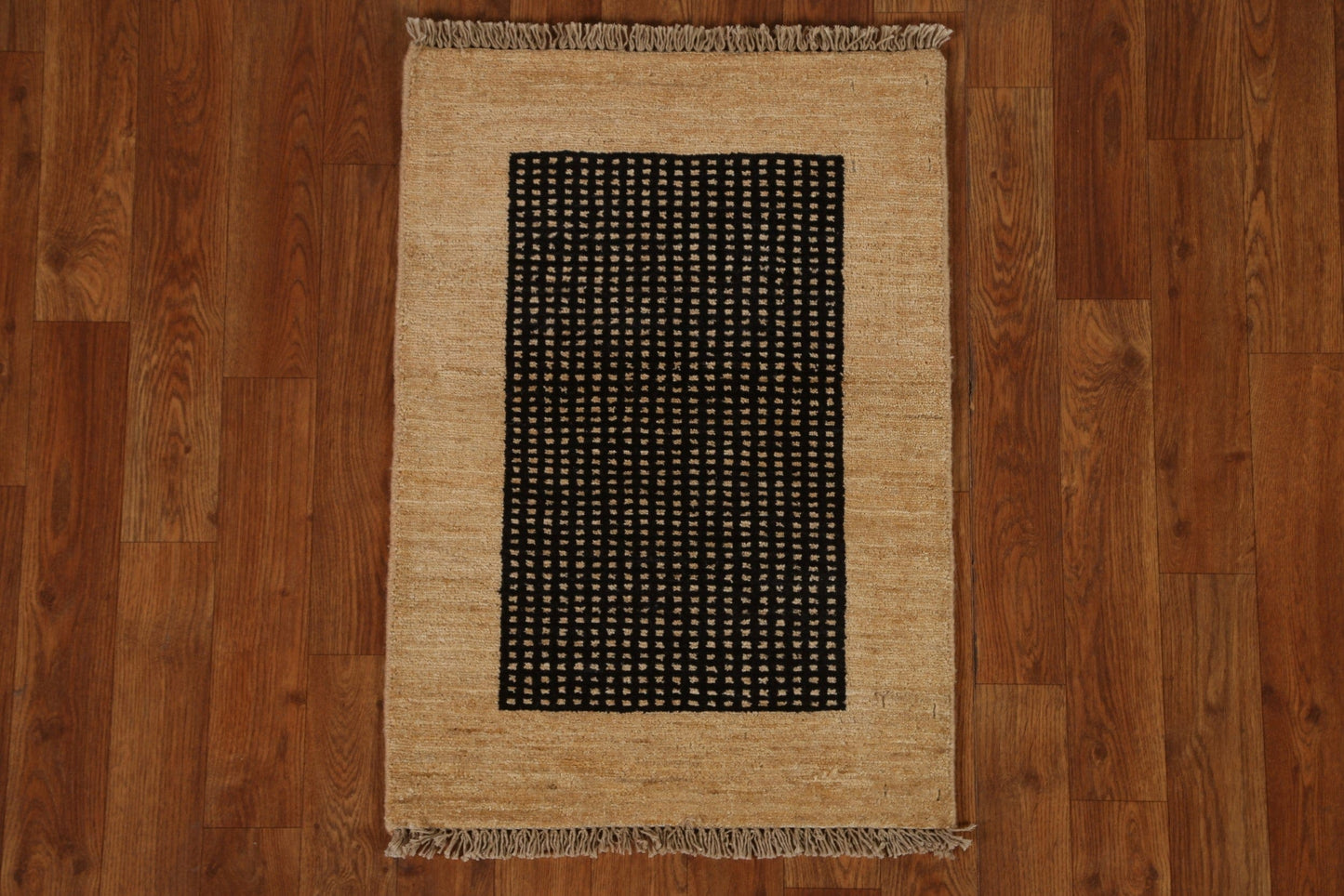 Black Wool Gabbeh Kashkoli Square Rug 2x2