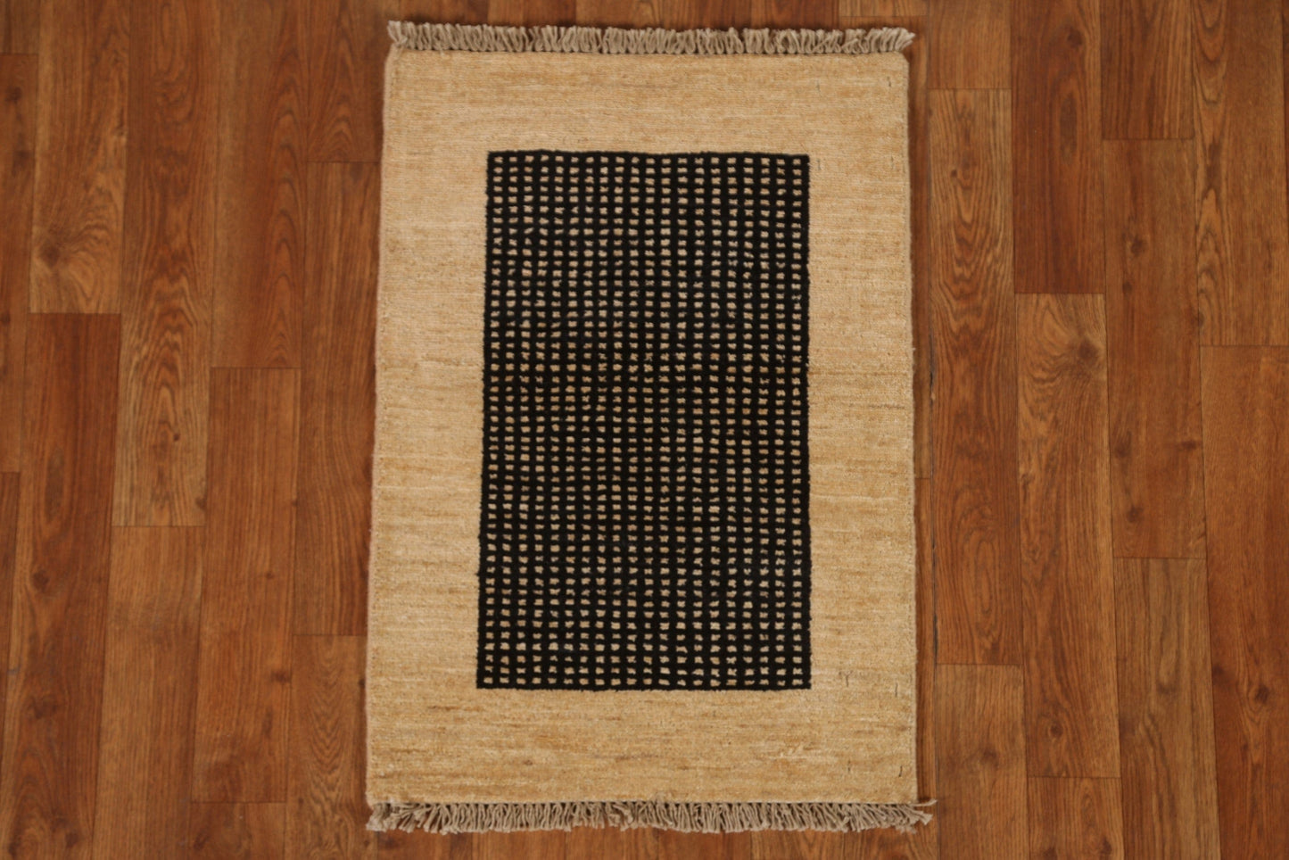 Black Wool Gabbeh Kashkoli Square Rug 2x2