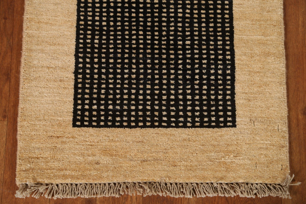 Black Wool Gabbeh Kashkoli Square Rug 2x2