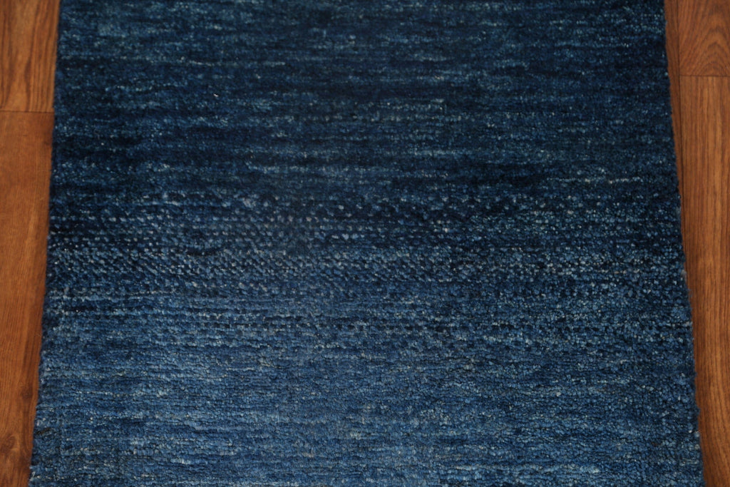 Navy Blue Gabbeh Kashkoli Contemporary Rug 2x3