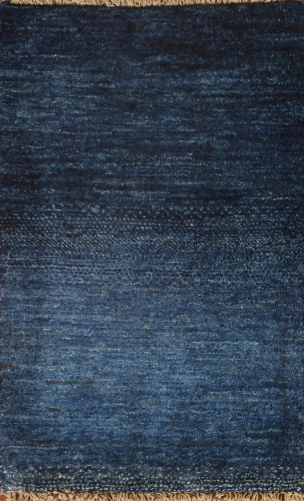 Navy Blue Gabbeh Kashkoli Contemporary Rug 2x3