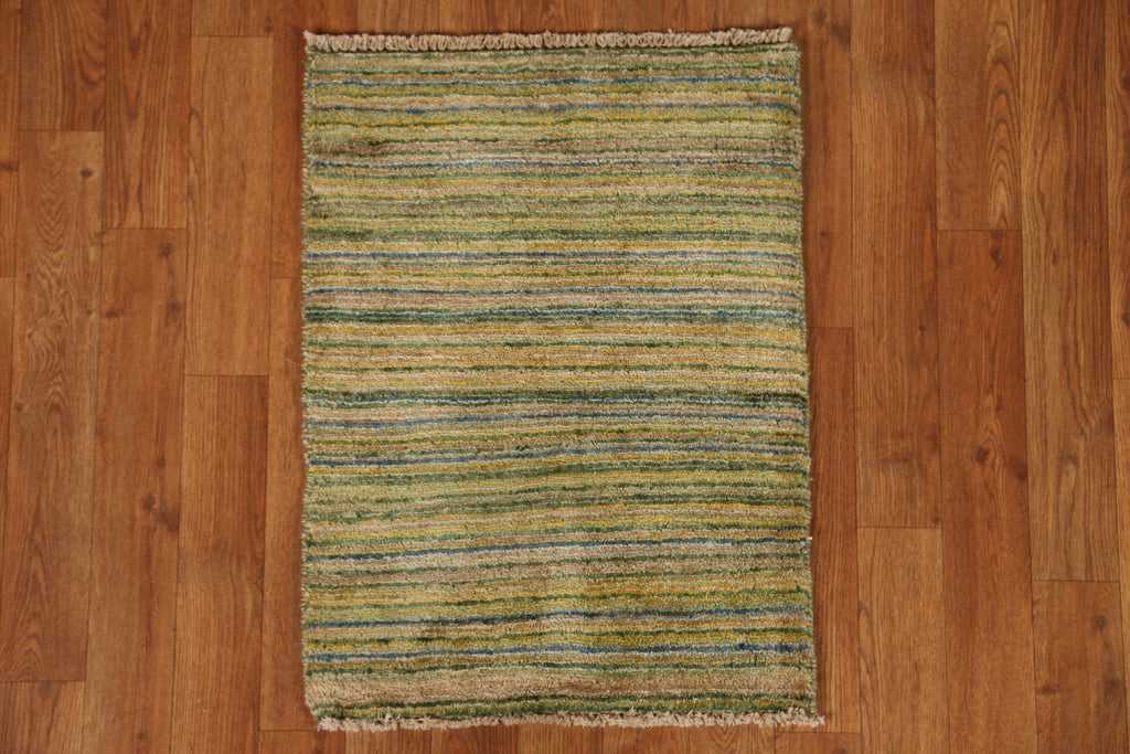 Striped Gabbeh Kashkoli Square Rug 2x2