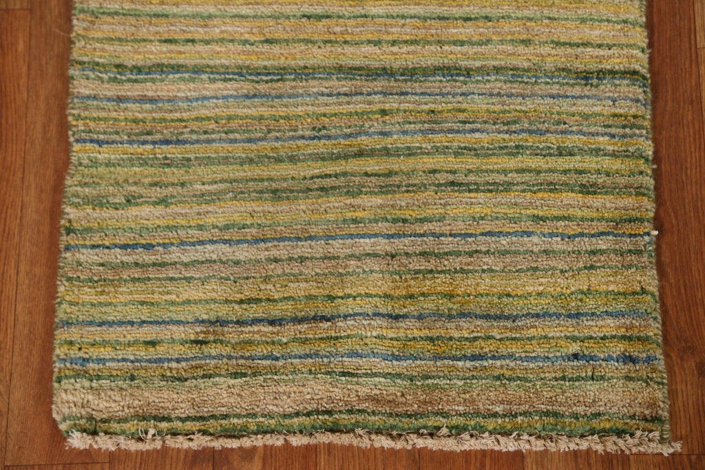 Striped Gabbeh Kashkoli Square Rug 2x2