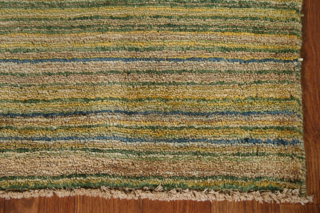 Striped Gabbeh Kashkoli Square Rug 2x2