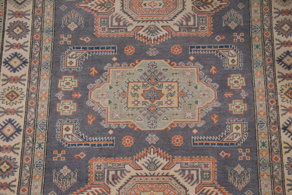 Blue Kazak Geometric Area Rug 6x8