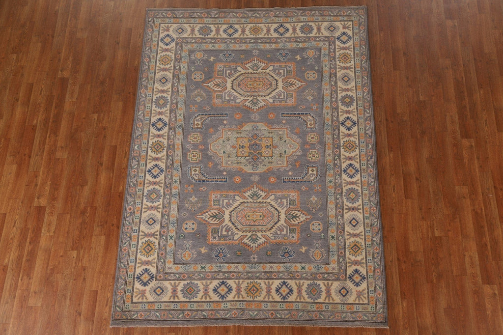 Geometric Kazak Oriental Area Rug 6x8