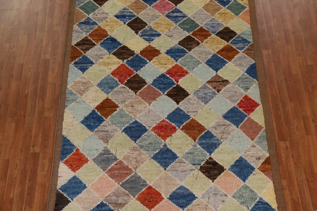 Trellis Wool Moroccan Oriental Area Rug 7x10