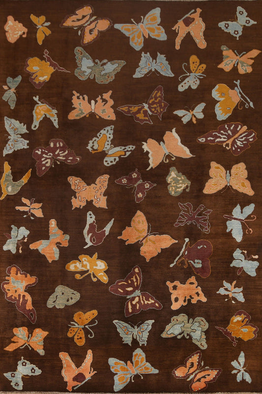 Animal Pictorial Gabbeh Kashkoli Modern Area Rug 7x10