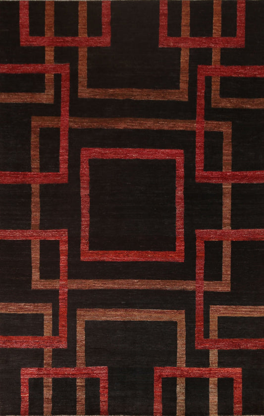 Contemporary Gabbeh Kashkoli Area Rug 7x10