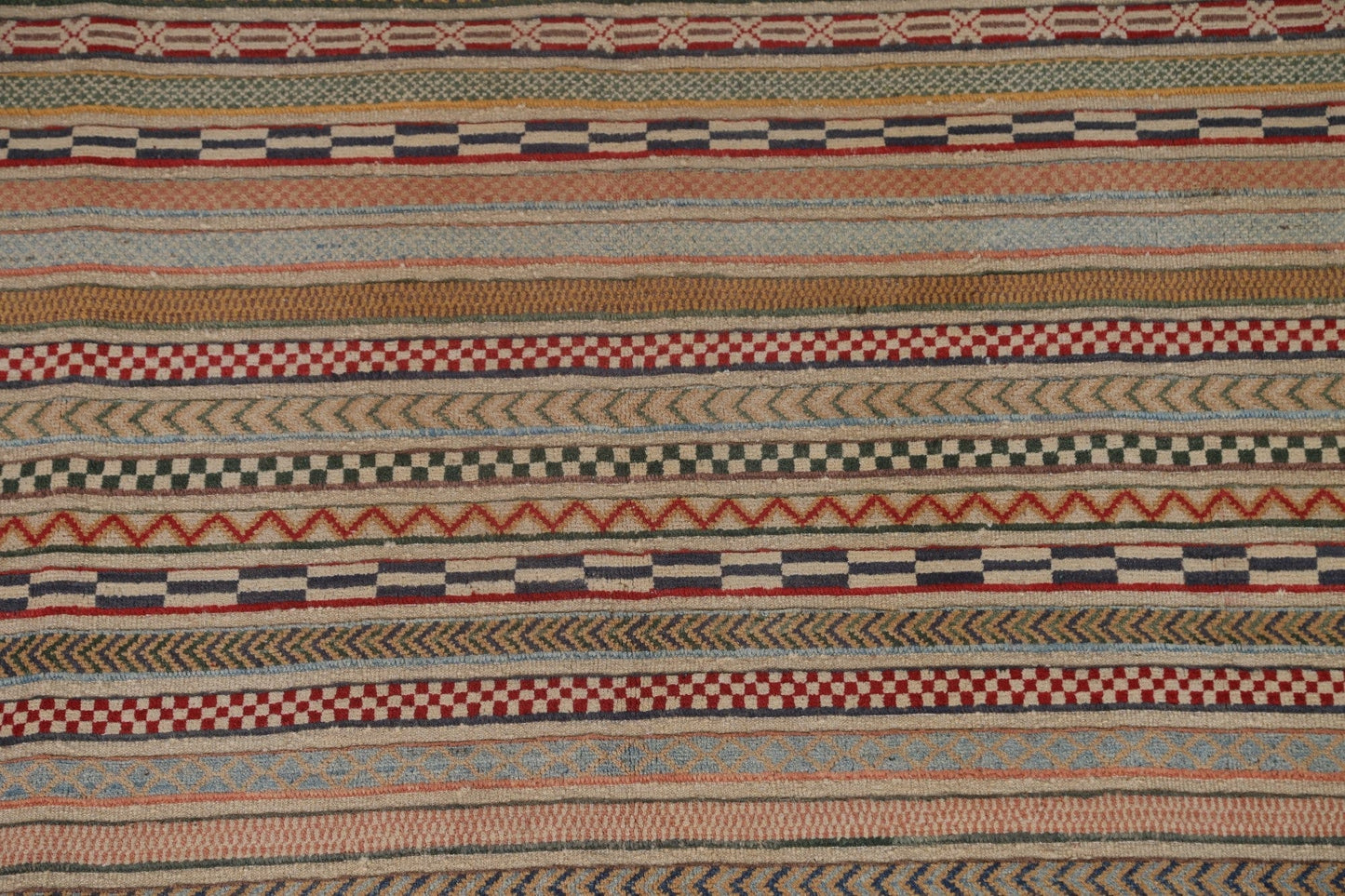 Striped Gabbeh Kashkoli Area Rug 7x10