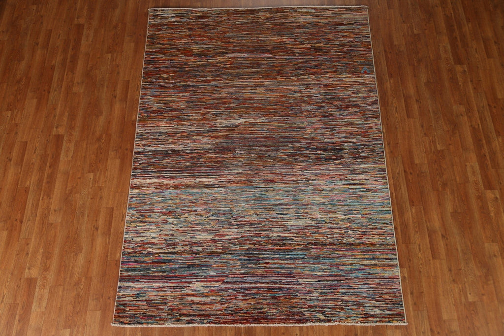 Contemporary Gabbeh Kashkoli Area Rug 6x8