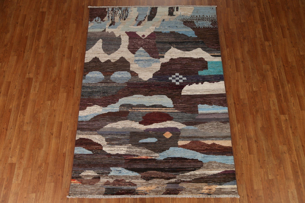 Contemporary Abstract Area Rug 6x8