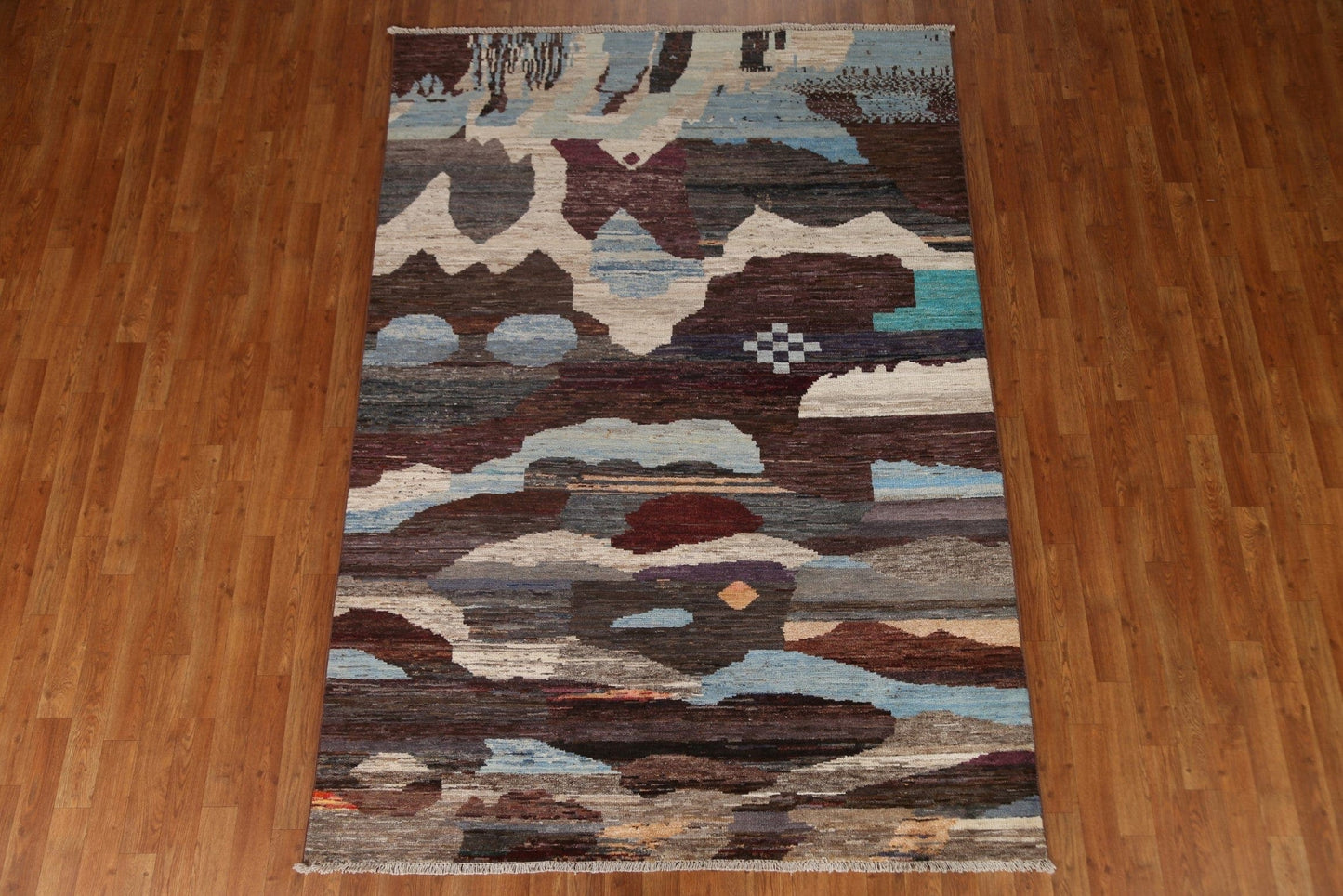 Contemporary Abstract Area Rug 6x8