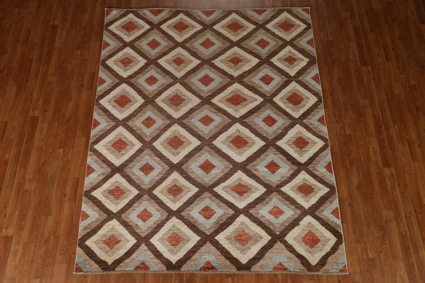 Modern Gabbeh Kashkoli Geometric Area Rug 6x8