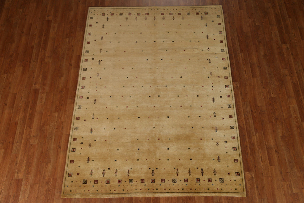 Hand-Knotted Wool Gabbeh Persian Area Rug 6x8