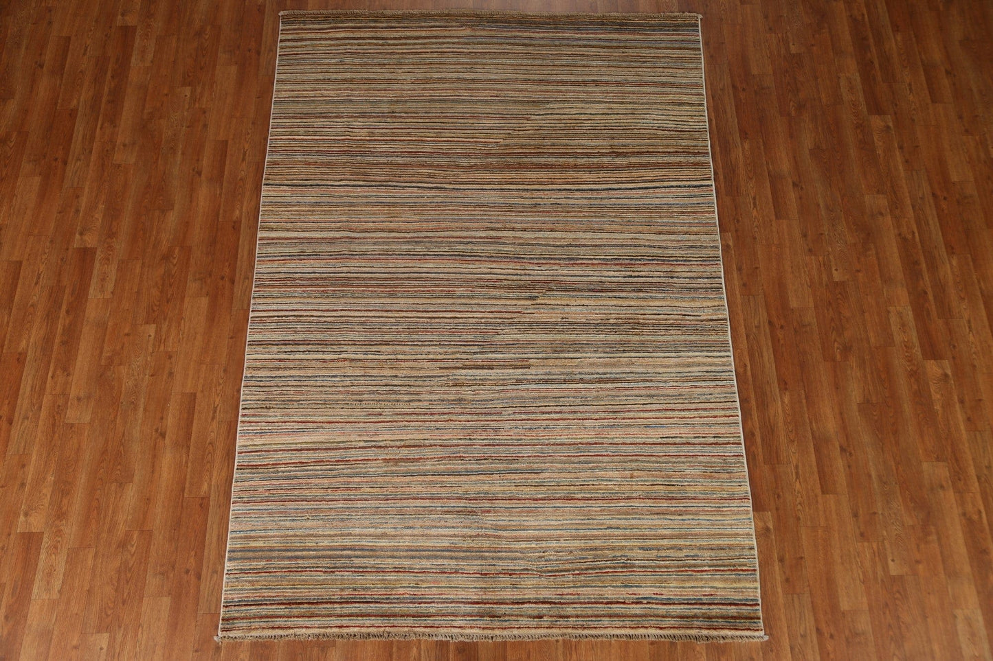 Striped Gabbeh Kashkoli Pakistan Area Rug 5x8