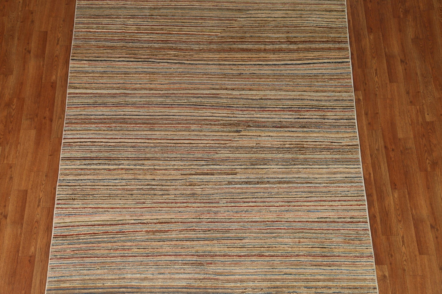 Striped Gabbeh Kashkoli Pakistan Area Rug 5x8