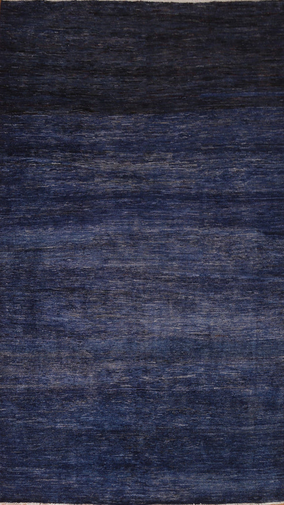 Navy Blue Gabbeh Kashkoli Modern Area Rug 6x10