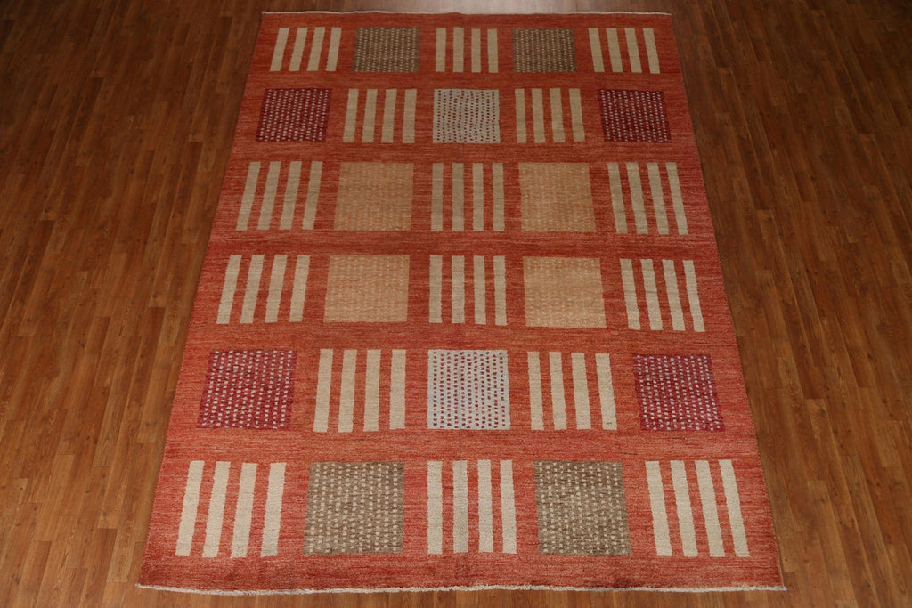 Geometric Gabbeh Kashkoli Modern Area Rug 8x10