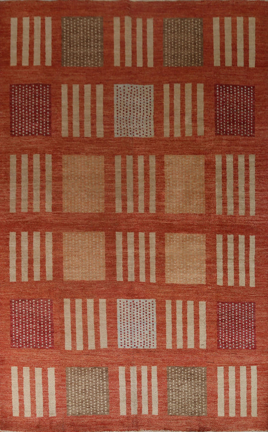 Geometric Gabbeh Kashkoli Modern Area Rug 8x10