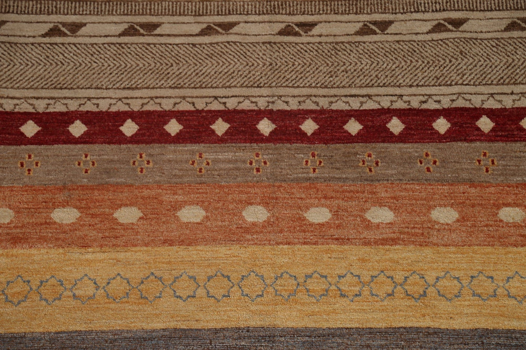 Striped Gabbeh Kashkoli Area Rug 8x11