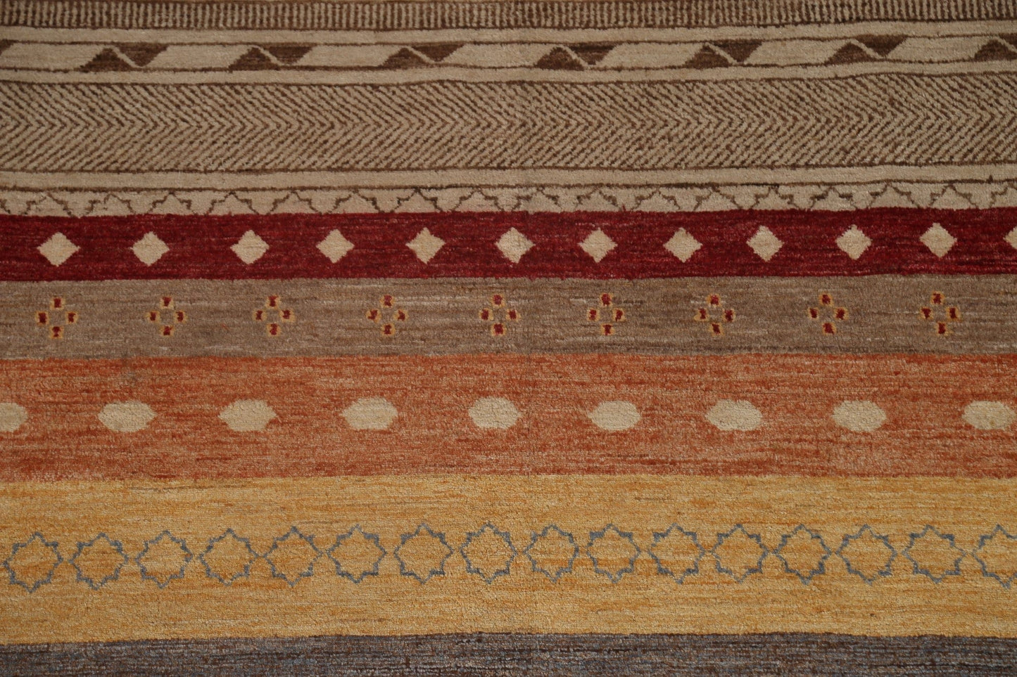 Striped Gabbeh Kashkoli Area Rug 8x11