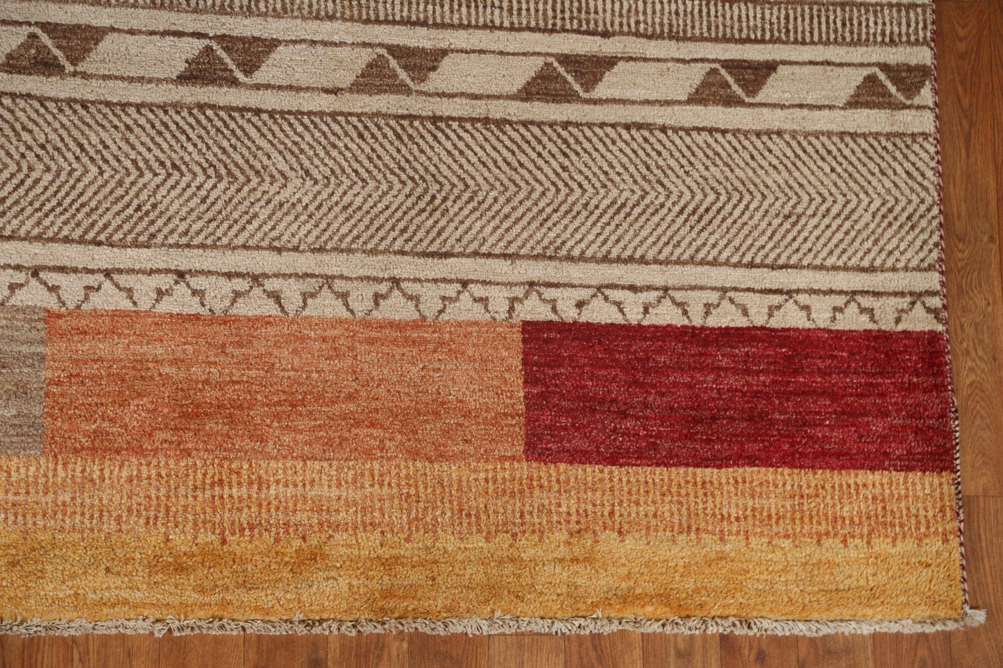 Striped Gabbeh Kashkoli Area Rug 8x11