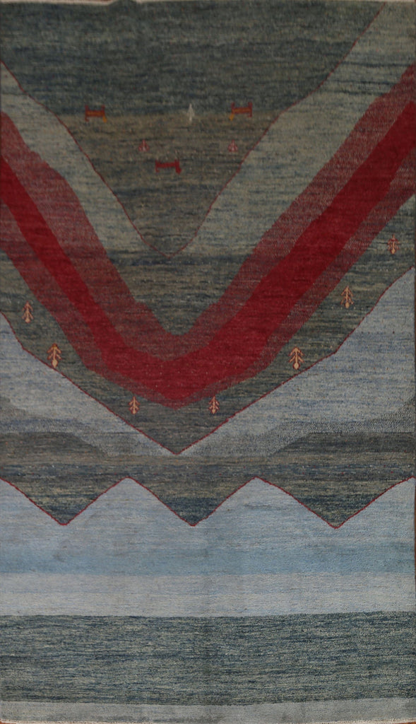 Tribal Gabbeh Kashkoli Wool Area Rug 7x10