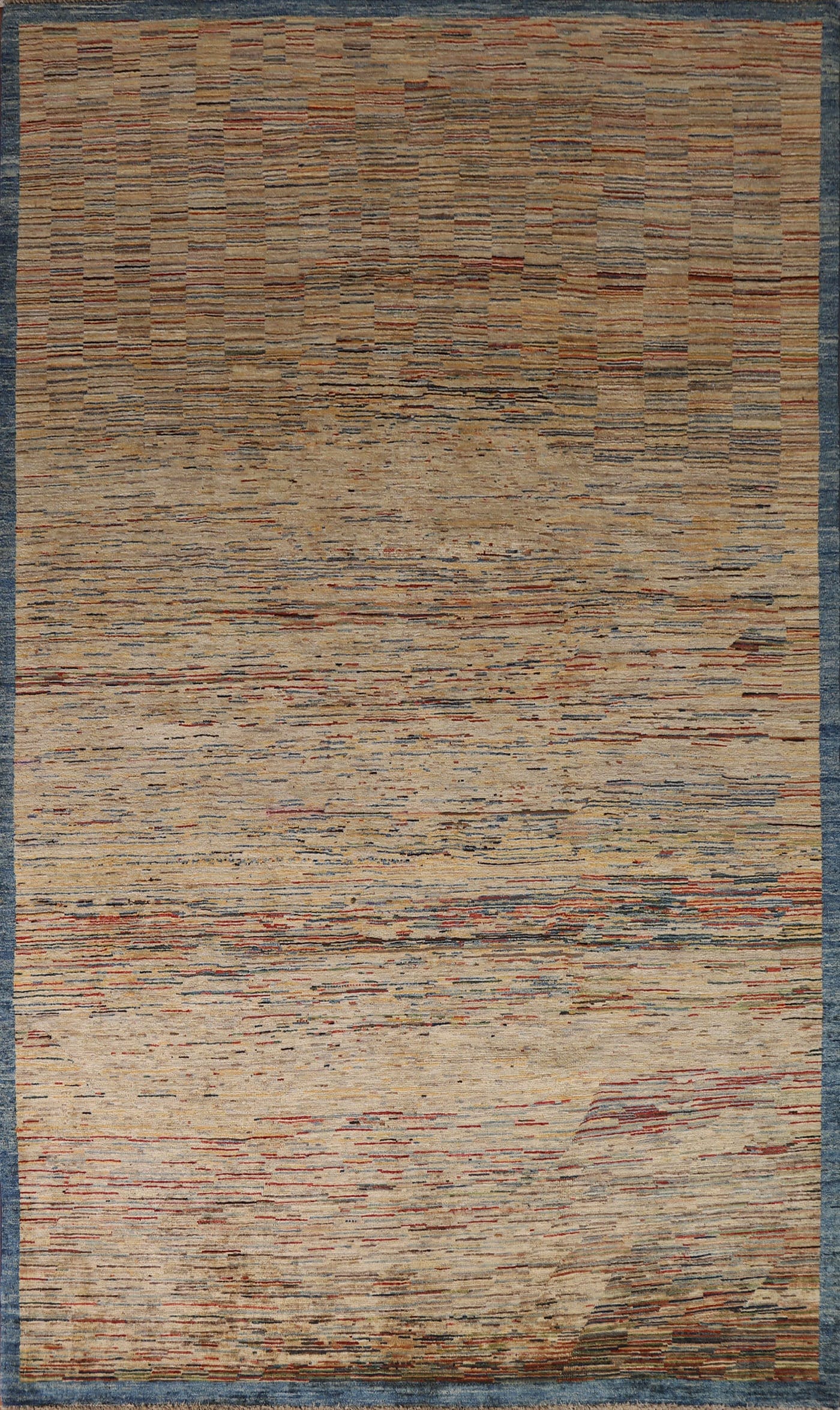 Striped Gabbeh Kashkoli Wool Area Rug 7x10