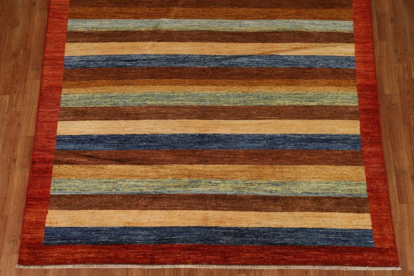 Striped Gabbeh Kashkoli Modern Area Rug 6x8