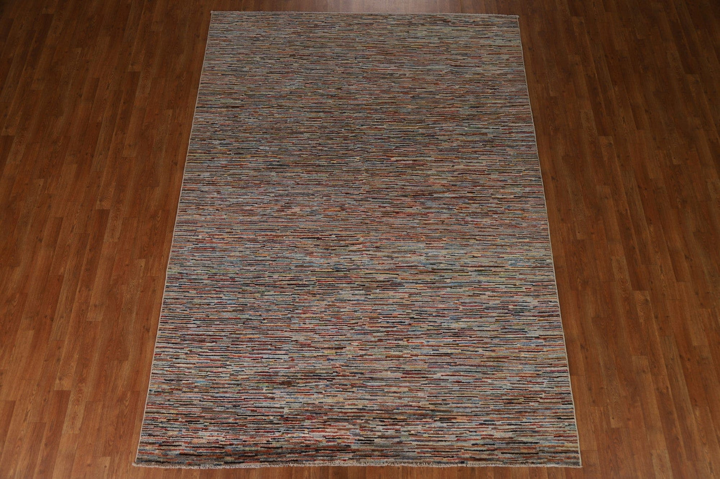 Striped Gabbeh Kashkoli Modern Area Rug 7x9