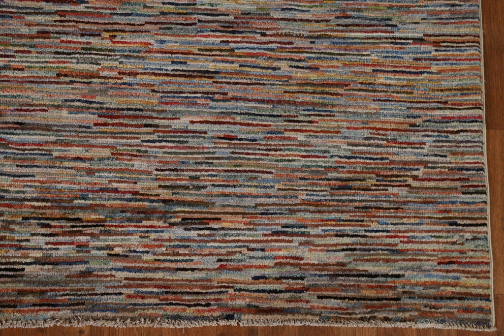 Striped Gabbeh Kashkoli Modern Area Rug 7x9