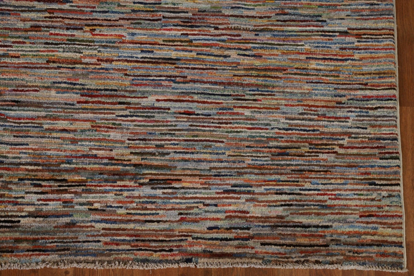 Striped Gabbeh Kashkoli Modern Area Rug 7x9