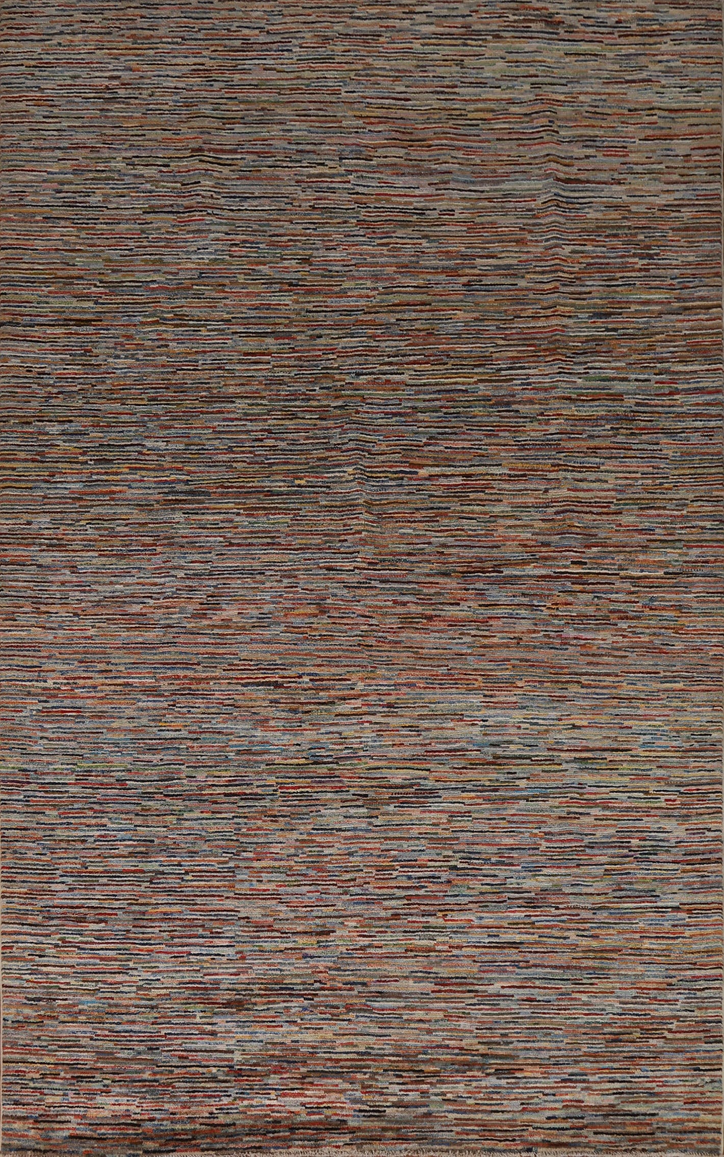 Striped Gabbeh Kashkoli Modern Area Rug 7x9