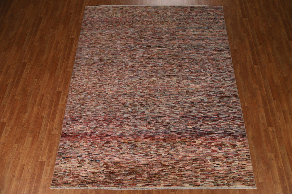 Striped Gabbeh Kashkoli Contemporary Area Rug 8x10