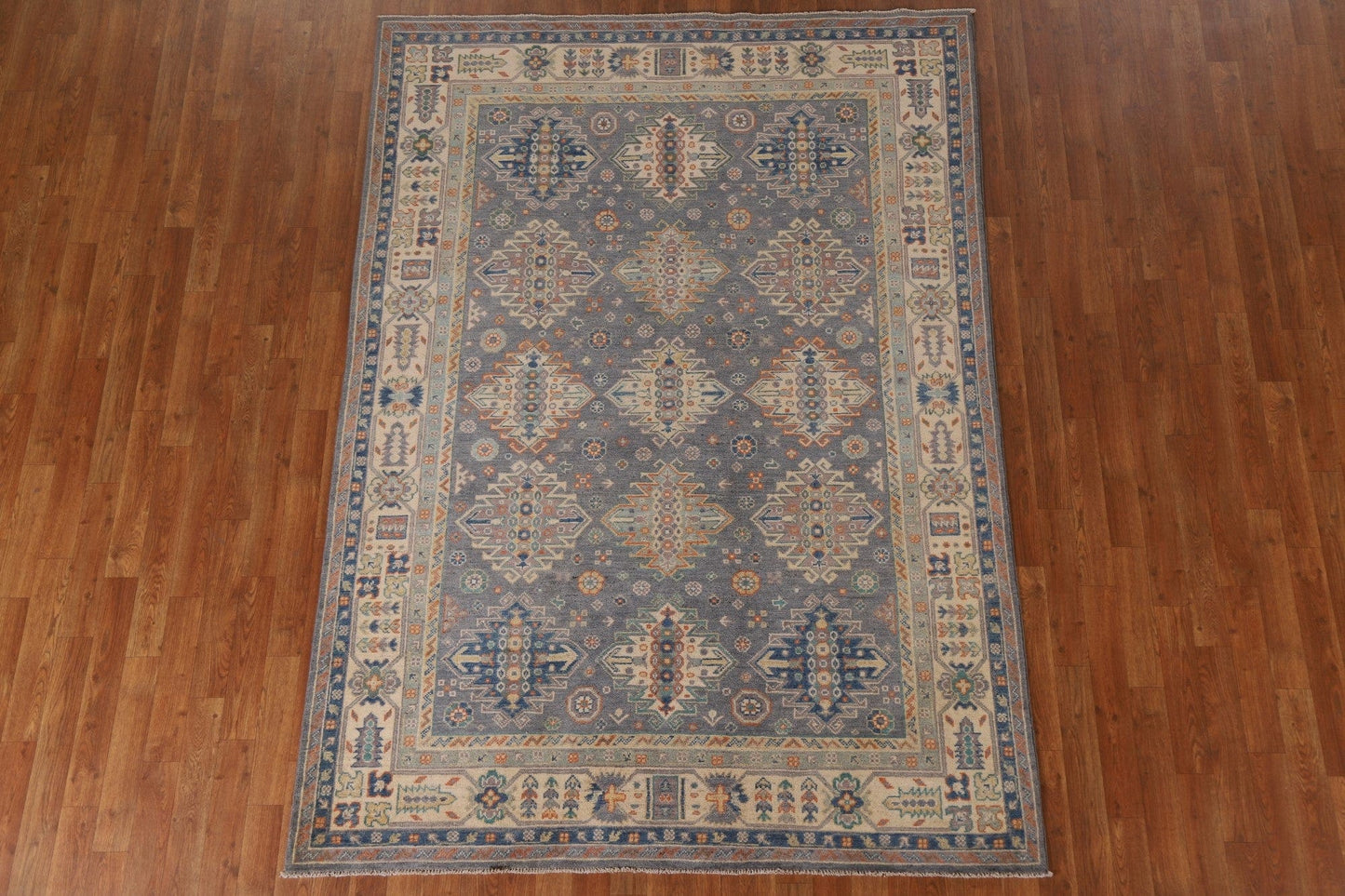 Geometric Kazak Pakistan Area Rug 6x8