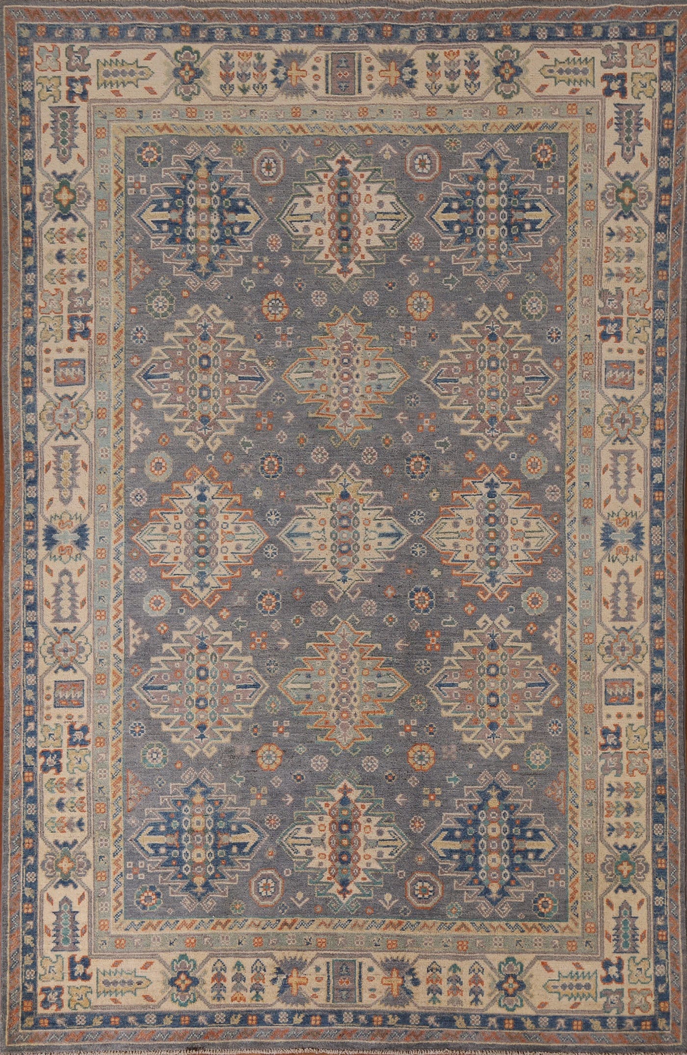 Geometric Kazak Pakistan Area Rug 6x8