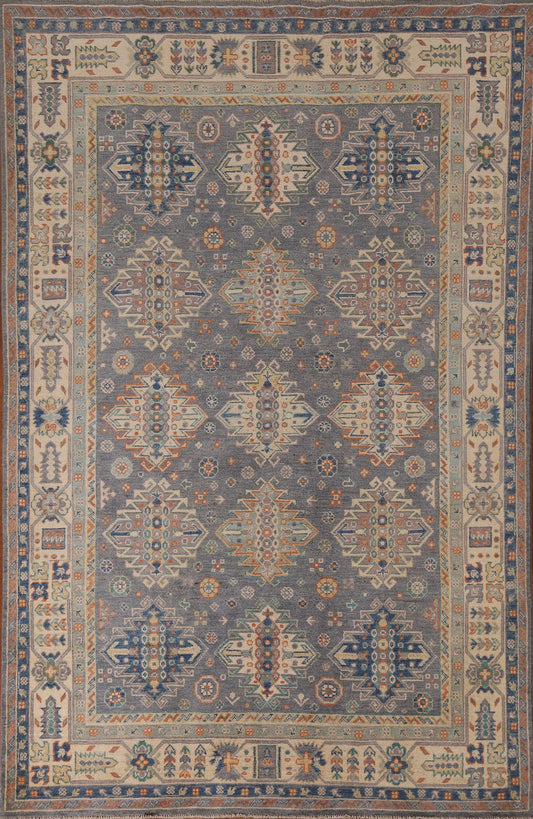 Geometric Kazak Pakistan Area Rug 6x8