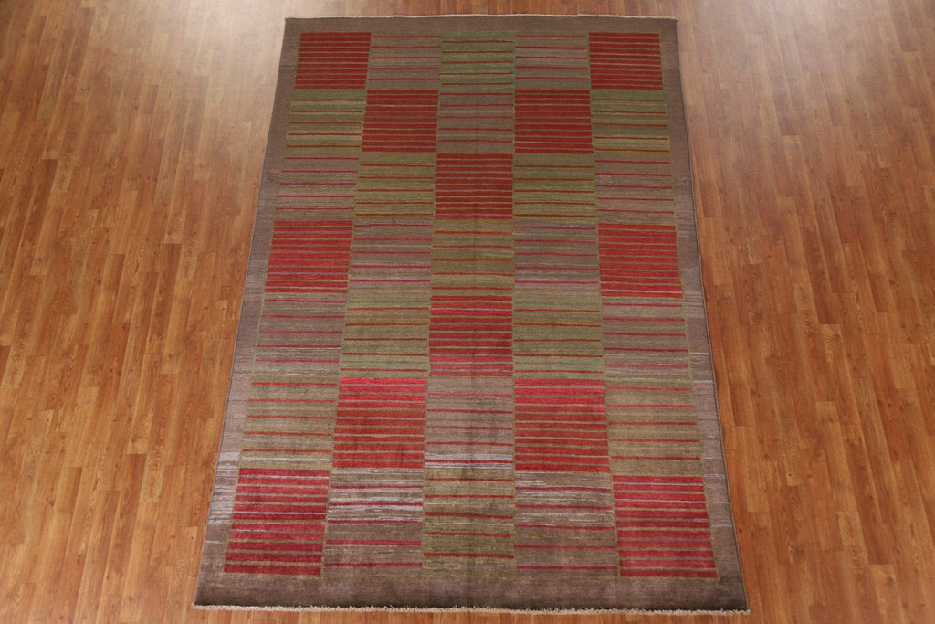 Modern Gabbeh Kashkoli Pakistan Area Rug 7x10