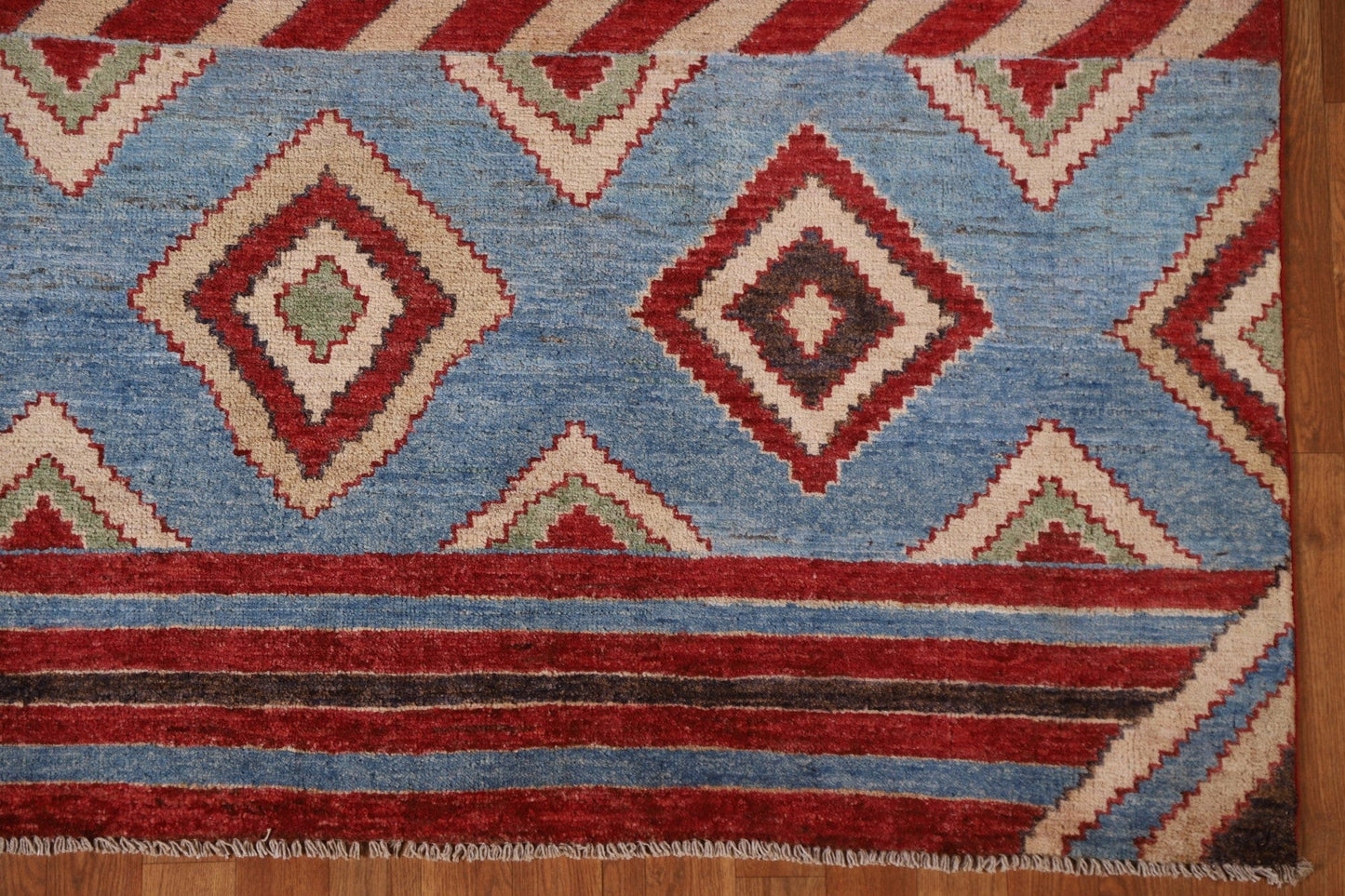 Red Gabbeh Kashkoli Pakistan Area Rug 6x10