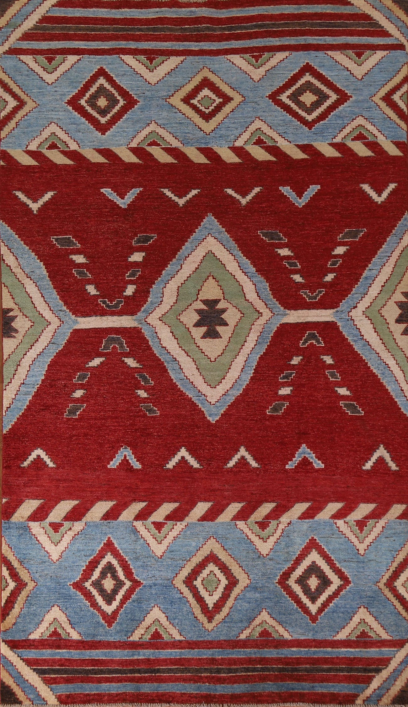 Red Gabbeh Kashkoli Pakistan Area Rug 6x10