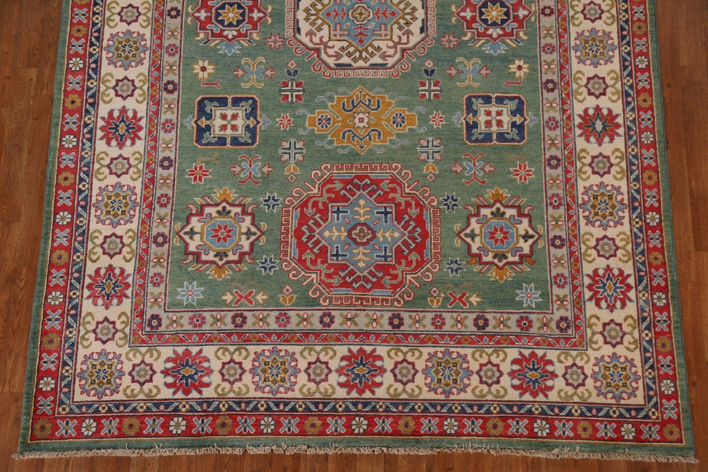 Green Wool Kazak Pakistan Area Rug 7x10