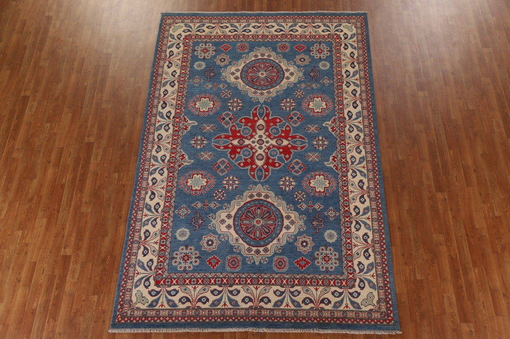 Geometric Kazak Handmade Area Rug 7x10