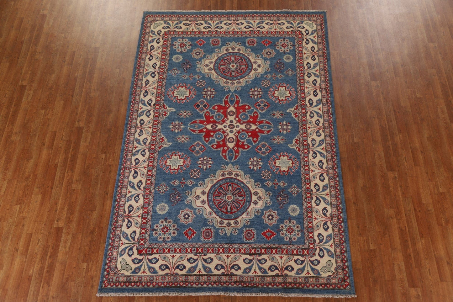 Geometric Kazak Handmade Area Rug 7x10