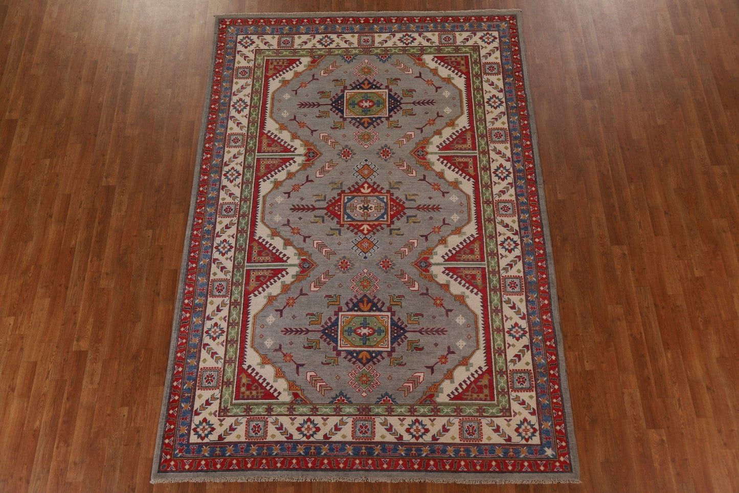 Geometric Kazak Pakistan Area Rug 7x10