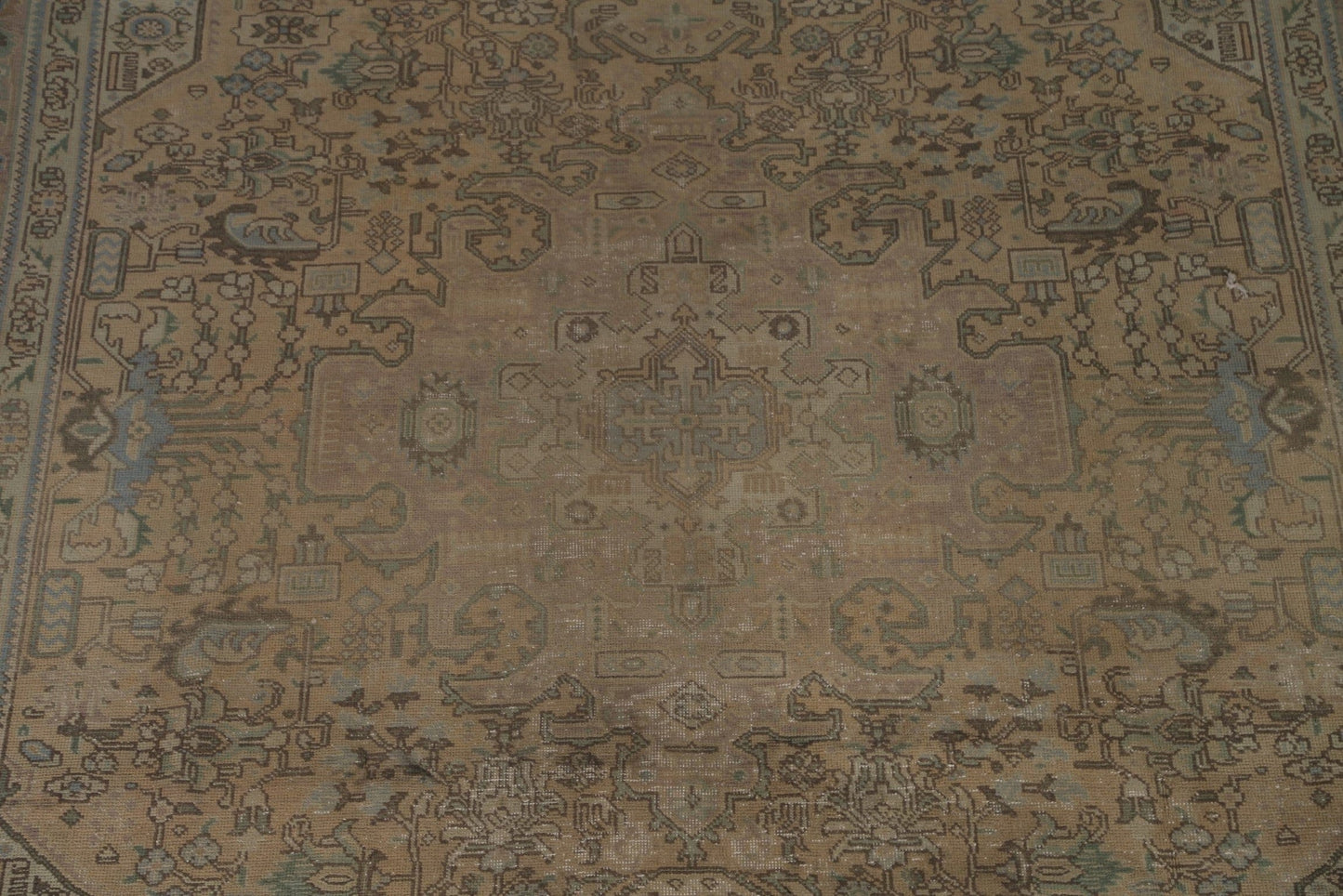 Distressed Wool Tabriz Persian Area Rug 8x11